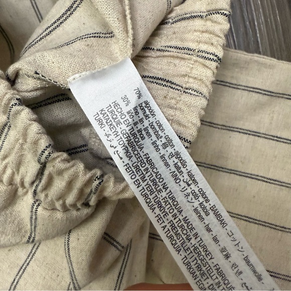 Zara Cream Striped Pants - Picture 9 of 9